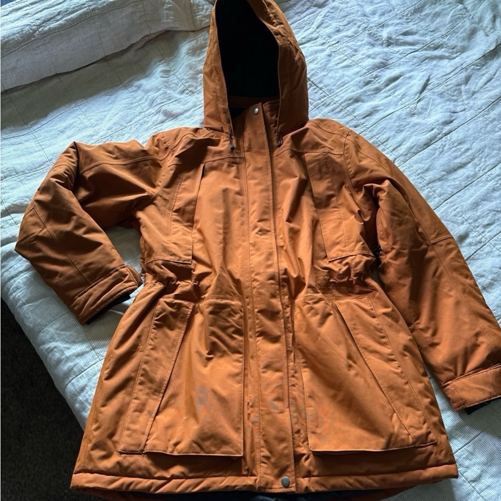 Women's Orange Hooded Jacket